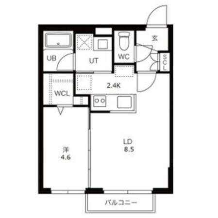 S-RESIDENCE琴似の物件間取画像